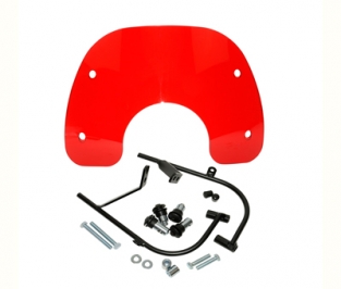 windscherm + bev. set laag fiddle rood