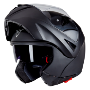 Demm FL One Mat Zwart Systeemhelm met zonnevizier